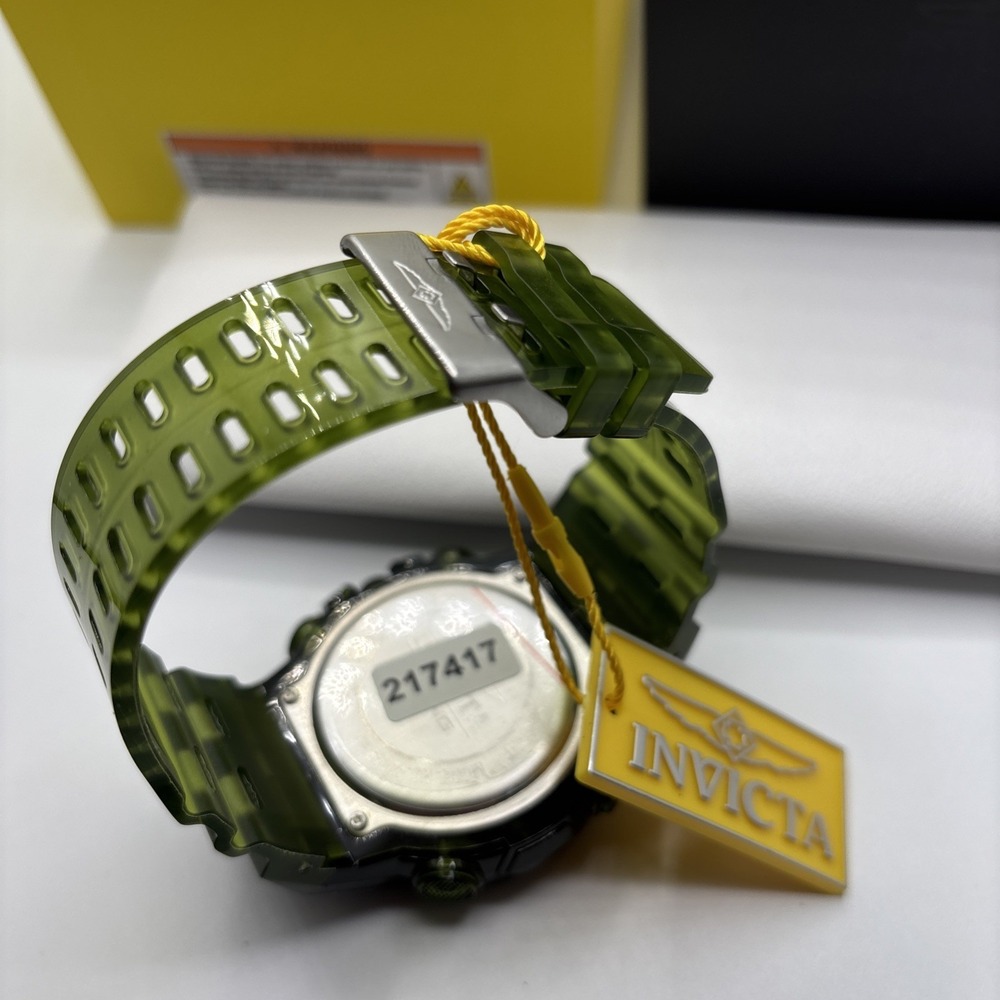 Invicta Racing Burnout Digital Men's Watch - 52mm, Transparent, Dark Green 49049 - Picture 4 of 7